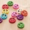 Multicolor Dyed Reconstituted Stone Peace Sign Beads, 15mm by Bead Landing™